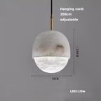 Alabaster Pendant Lights LED Designer Hanging Lamps For Living Room
