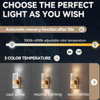 LED Crystal Wall Light with Remote, Dimmable 3000K 6000K for Bedroom and Living Room