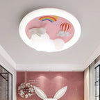 Kids Ceiling Light: Minimalist Pink Blue Lamp for Bedroom or Living Room