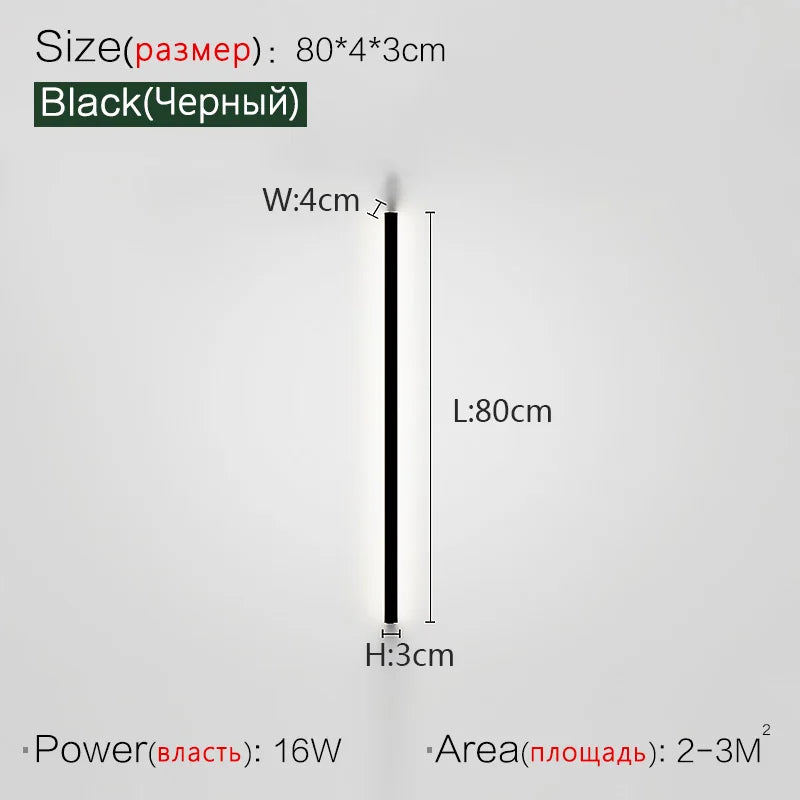 Long Strip Wall Lamp: Minimalist Luxe Ceiling Light for Living Room, Bedroom, Aisle