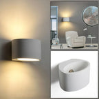 Nordic Plaster Wall Lights Up&Down Wall Sconce for Bedroom Reading White Home Lighting