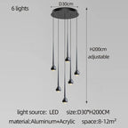 Water Drop Pendant Light: Modern Luxury Chandelier for Staircase, Bedside, Bar, and Restaurant
