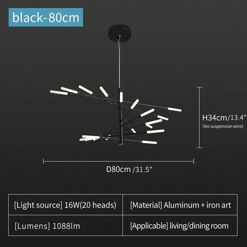 Fireworks LED Chandelier Light for Indoor Living Dining Bedroom Hall Decor