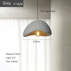 Minimalist Wabi Sabi Style Chandelier: Elegant E27 Pendant Light for Dining Room and Home Decor