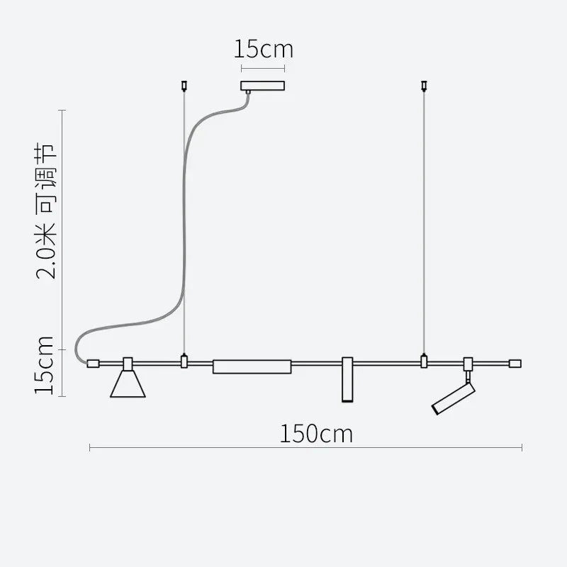 Modern Black Designer LED Chandelier Spot Light for Home Decor Lighting