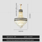 Crystal Chandelier Spiral Staircase Hall Lamp Duplex Living Room Hardware Texture