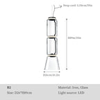 Modern Clear Glass LED Ceiling Chandelier for Living Room & Bar Décor