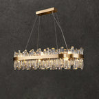 Crystal LED Oval Chandelier for Dining Room Lighting
