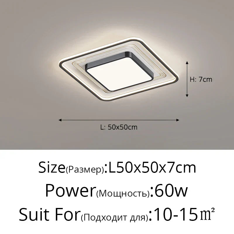 LED Ceiling Light with Remote Dimming for Modern Nordic Home Decor