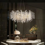 Silver Money Tree Crystal Chandelier for Kitchen Bedroom & Living Room