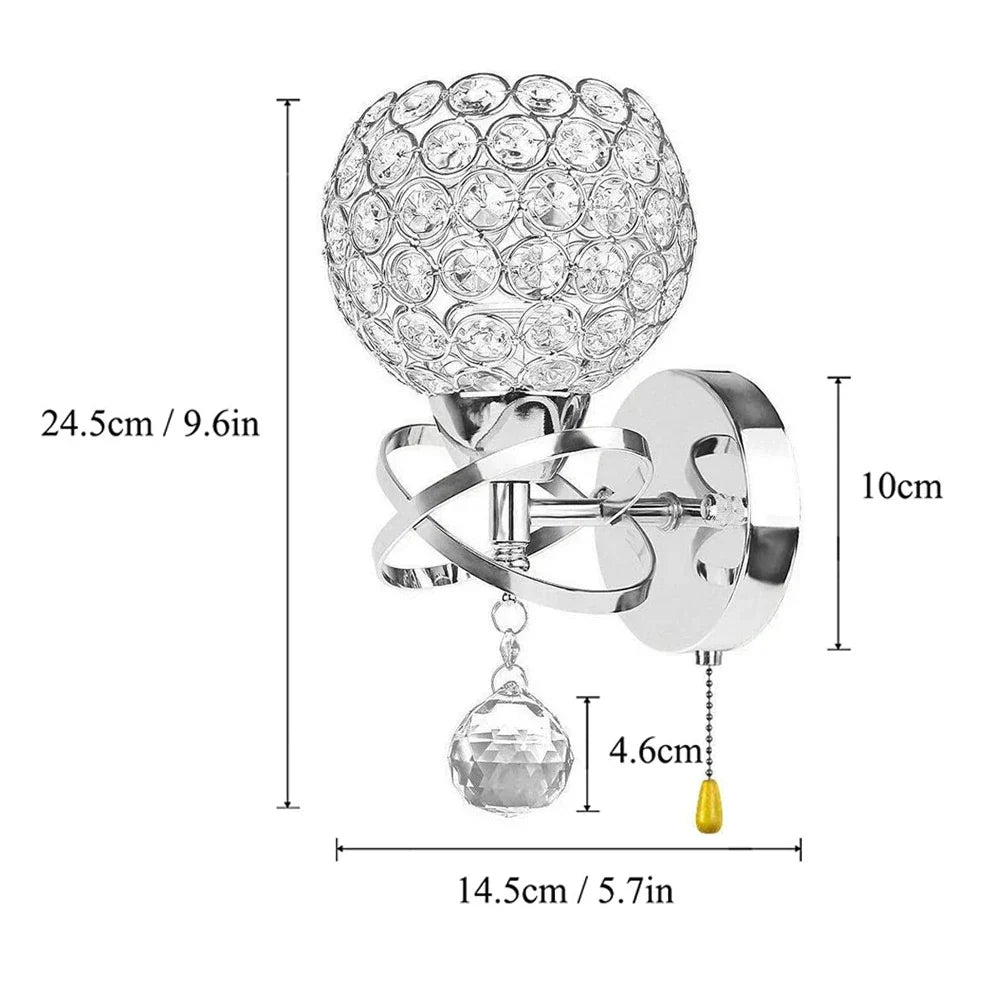 Modern Crystal Wall Lamp for Home Living Room Bedroom Decor