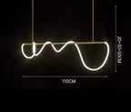 Nordic Light Luxury Chandelier Creative LED Bar for Living Room and Study Desk