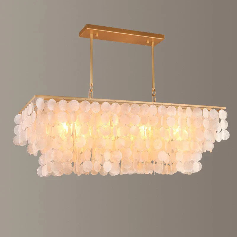 Modern Scandinavian Shell Chandelier for Dining & Living Room