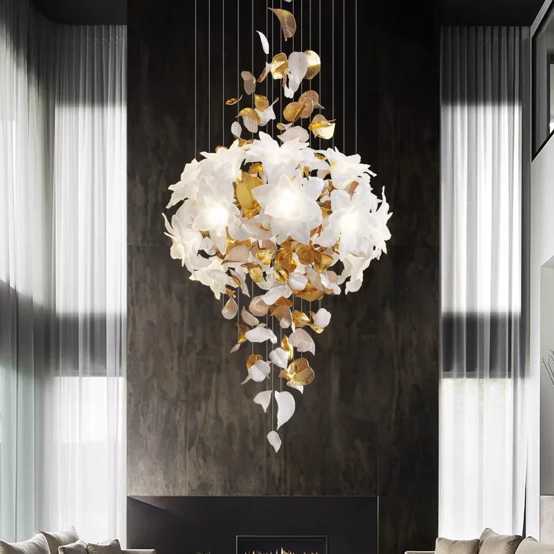 Crystal Flower Luxury Chandelier for Home Decor