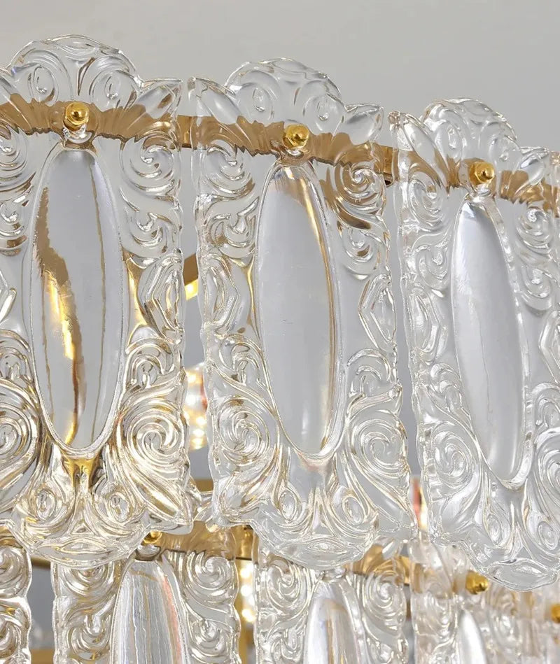 Romantic Glass Chandelier Luxury Ceiling Pendant Light Fixture