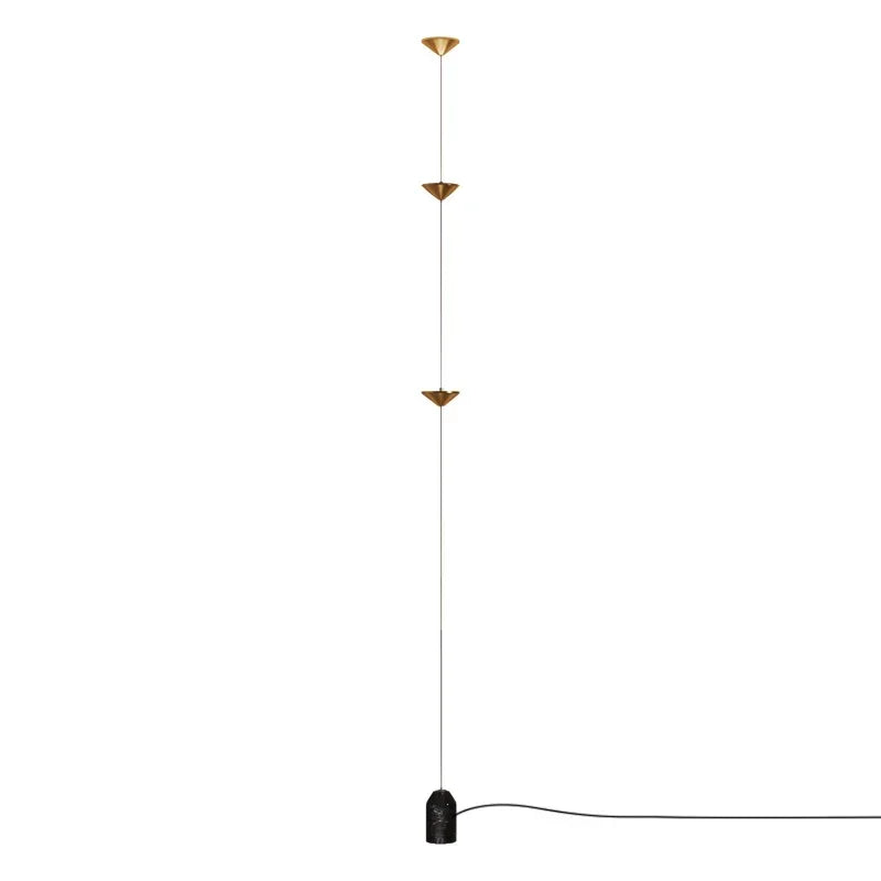 Cone Design Art Iron Hanging Cable Floor Lamp