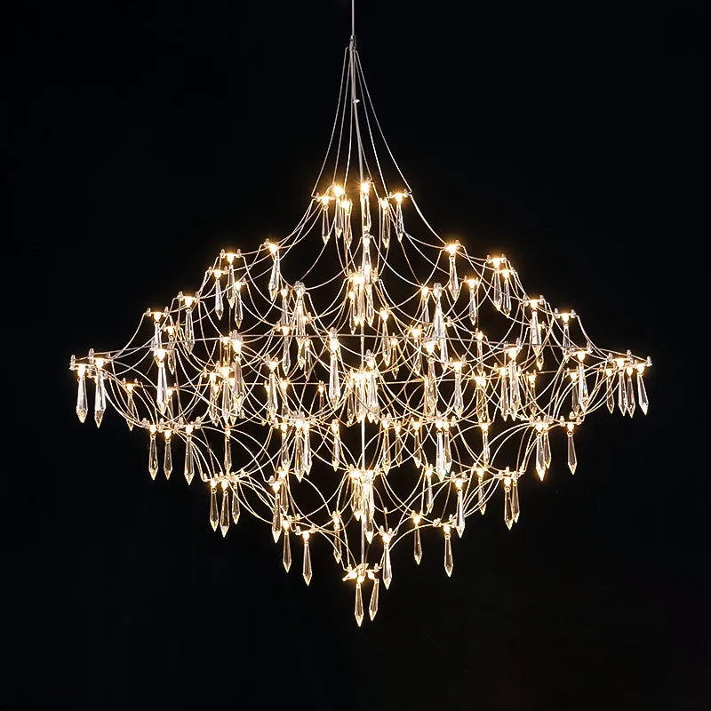 Firefly Crystal Chandelier Modern Suspension Design for Living/Dining/Bedroom