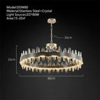 Crystal LED Chandelier: Luxury Living Room Pendant Light with Modern Design