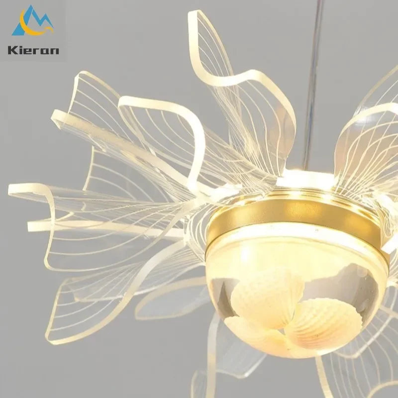 Butterfly LED Chandelier: Nordic Modern UFO Pendent Lamp for Home Decor