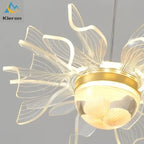 Butterfly LED Chandelier: Nordic Modern UFO Pendent Lamp for Home Decor