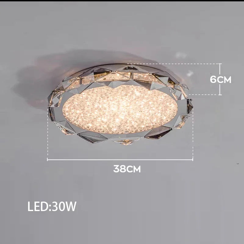 Modern Crystal LED Ceiling Chandelier Light Set for Stylish Indoor Lighting