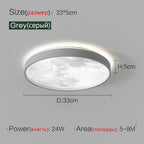 Ultra-Thin Round LED Ceiling Lamp for Bedroom, Modern Nordic Design