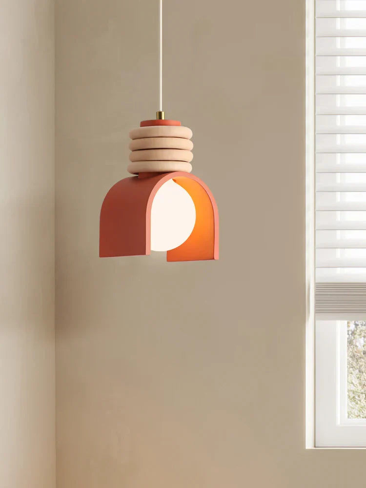 Resin LED Pendant Lamp: Elegant E27 Dropshipping for Bedroom, Dining Room