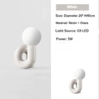Modern LED Resin Table Lamp Luxury Creative Design Night Light