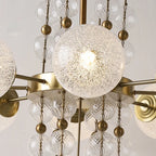 Glass Ball LED Pendant Light: Modern Chandelier for Living Room Kitchen Island