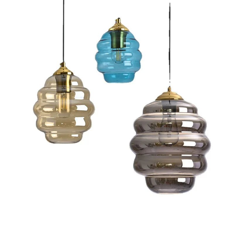 Colorful Glass Ball Pendant Light for Kitchen Dining Bar Home Decor