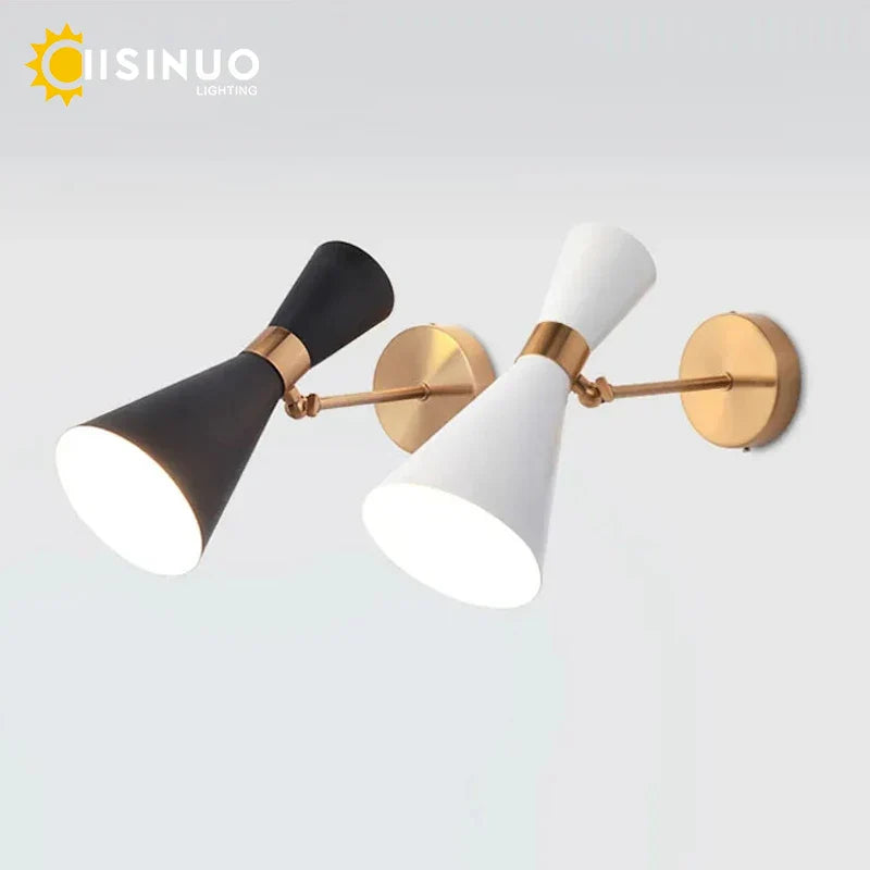 Minimalist Gold Black Bedside Wall Light for Nordic Home Living