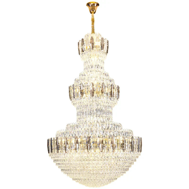 Light Luxury Crystal Chandelier: Postmodern Elegance for Hotels, Villas, and Duplexes