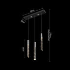 Luxury Crystal Column LED Chandelier Pendant for Staircase Home Decor