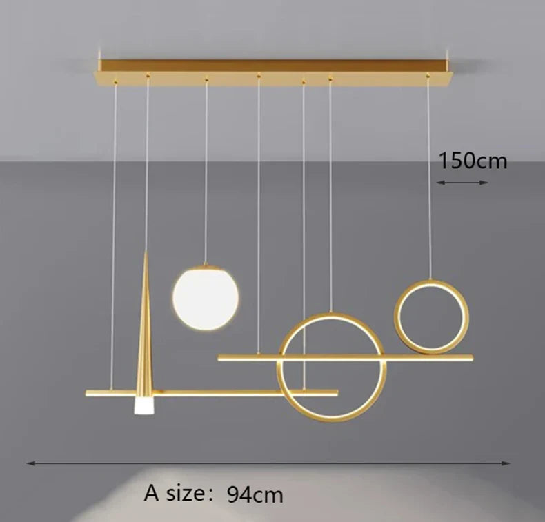 Modern LED Ceiling Lamp Chandelier for Bedroom and Dining Room