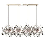 Leaf Chrome Ceiling Chandelier for Living Room, Bar, or Balcony Lighting