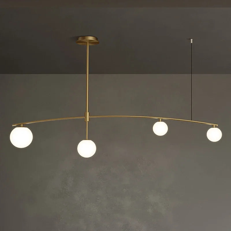 Glass Ball Pendant Chandelier: Stylish LED Hanging Lights for Dining Room, Kitchen, & Bar.