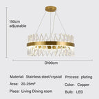 Luxury Crystal LED Pendant Lights by - Elegant Home Lighting Chandelier Fixture