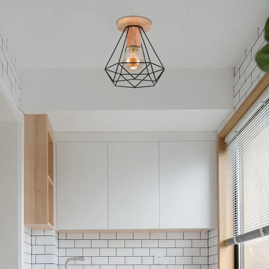 Vintage Iron Ceiling Light for Bedroom, Kitchen, Living Room