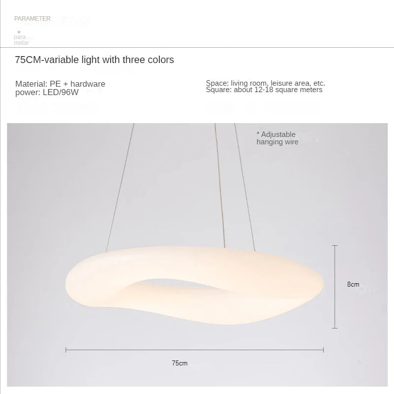Cloud Pendant Light: Nordic Minimalist Doughnut Chandelier for Living Room & Kid's Bedroom