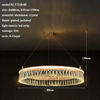 Modern Crystal LED Chandelier for Living Dining Room Decor