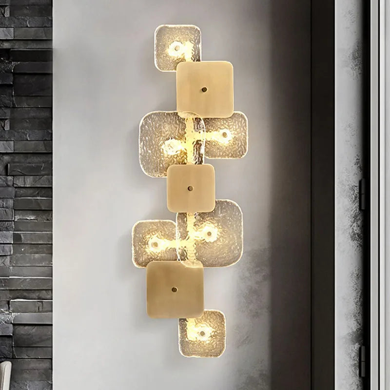 Copper Square Wall Lamp for Elegant Living Room and Bedroom Lighting