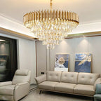 Crystal LED Pendant Chandelier: Modern Luxury Living Room Dining Lighting Fixture