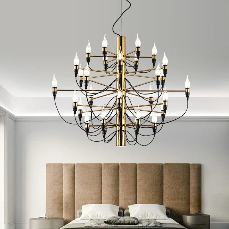 Modern Stairwell Pendant Chandelier Light Fixture for Bedroom, Hall, Hotel