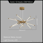 Modern Line Chandelier for Home Decor and Lighting
