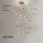 Modern Crystal LED Ceiling Chandelier Light Set for Stylish Indoor Lighting