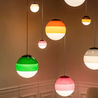Modern Gradient Glass Ball LED Pendant Light - Creative Balloon Suspension