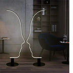 Modern Human Face Art Floor Lamp: Creative Nordic Design for Living Room, Bedroom.