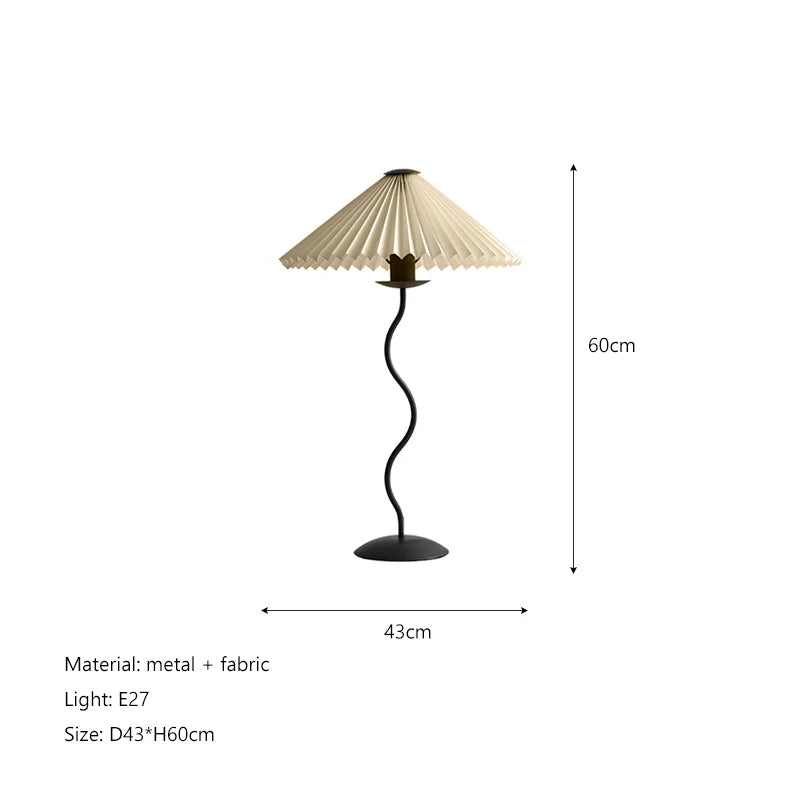 Pleated Fabric LED Floor Lamp - Nordic Minimalist Design
