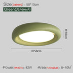 Cream LED Ceiling Lamp for Girl's Room - Modern Minimalist Master Bedroom Lighting