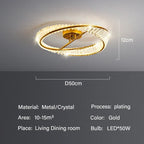 Crystal LED Ceiling Lights: Modern Luxury Kitchen Dining Room Lighting